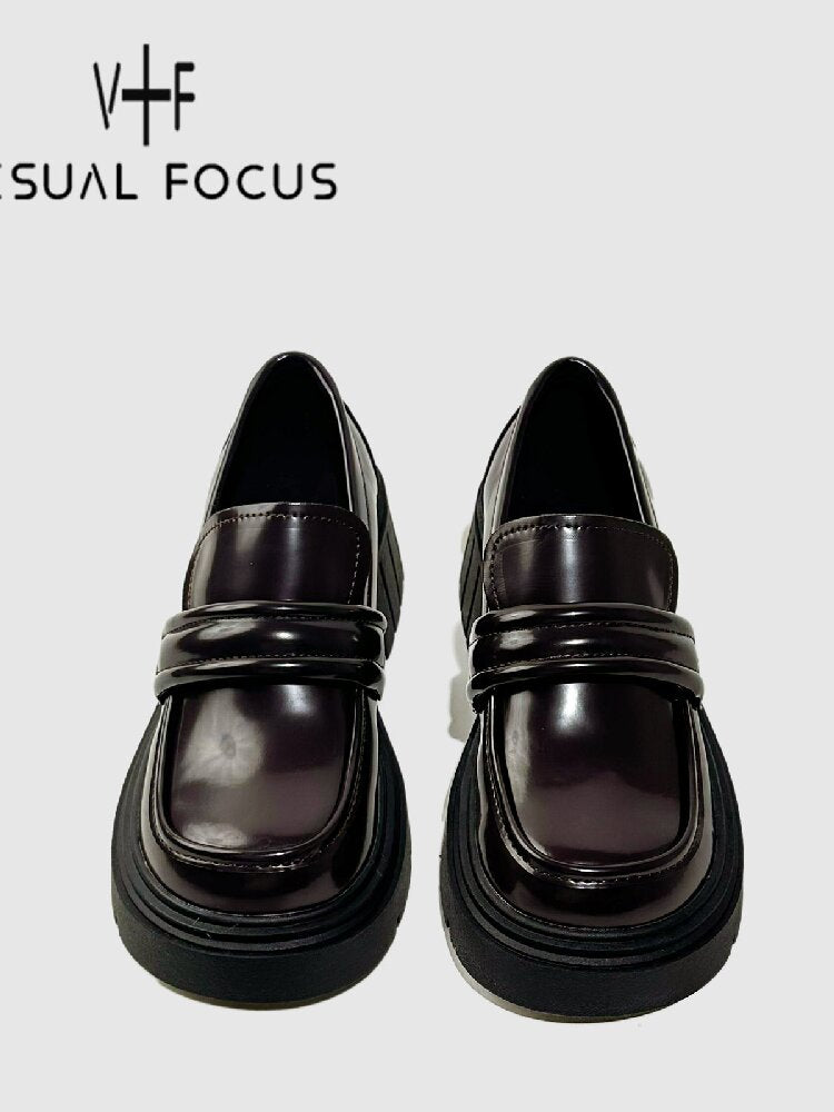 Thick Soled Casual Heel Loafers【s0000015718】