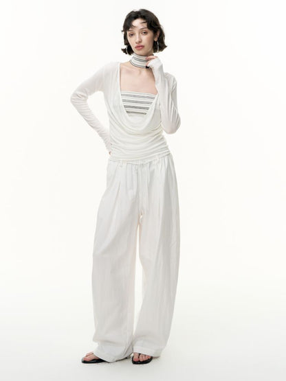 Striped bustier short skirt suit【s0000013740】