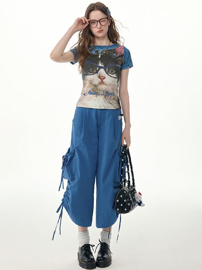 Lazy Summer Drawstring Casual Pants【s0000017263】