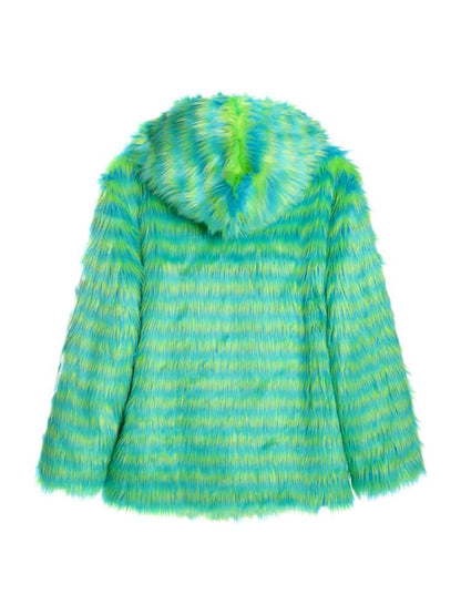 Y2K American Street Trendy White Fur Hooded Jacket【s0000014910】