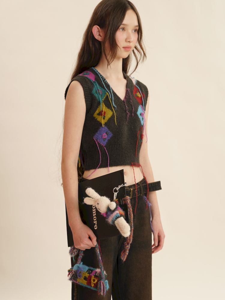 Fringe Sleeveless Knit Vest【s0000006030】