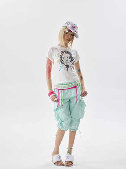 Mint Green Rhinestone Casual Pants【s0000017636】