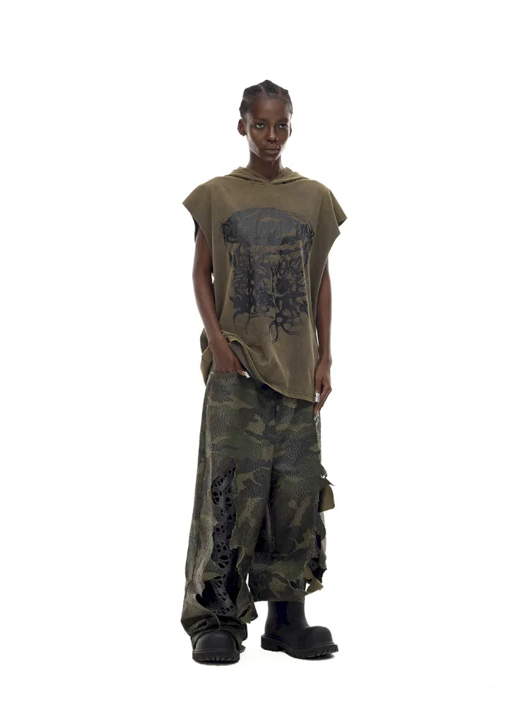 Wasteland Unisex Sleeveless Hoodie【s0000014019】