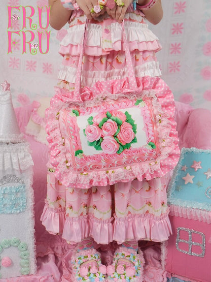 Vintage Rose Cake Crossbody Bag【s0000017758】