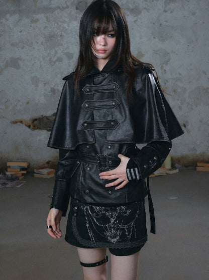 Vintage Belt Cavalry Cape Jacket【s0000018520】
