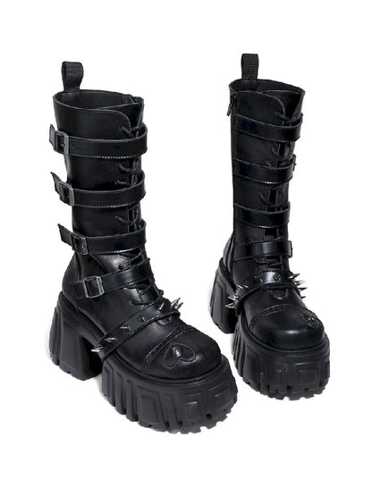 Cyberpunk Style Thigh High Boots【s0000011711】