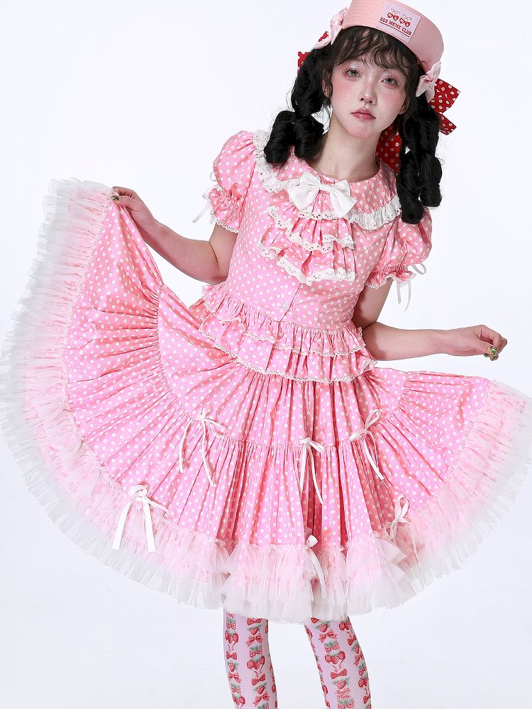 Polka Dot Halter Dress【s0000012185】