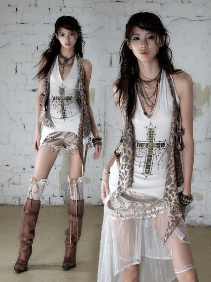 Vintage Punk Two-Piece Long Tank Top【s0000017243】