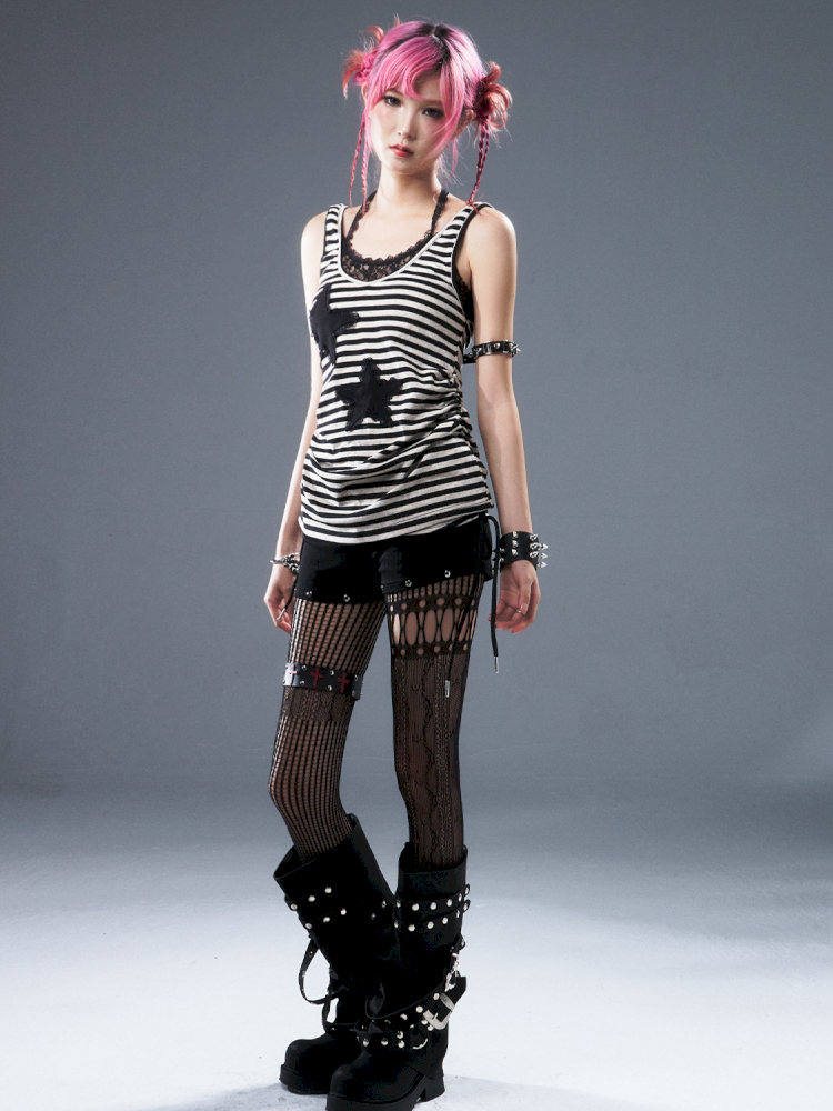 Fake Two-Piece Halter Sleeveless Tank Top【s0000012945】