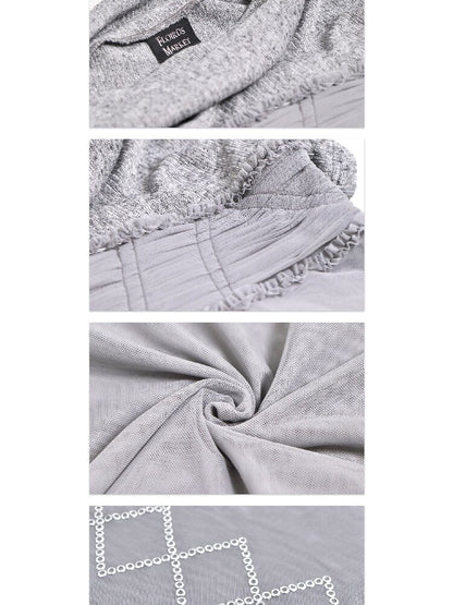 Stacked Neck Mesh Knitted T-Shirt【s0000016290】