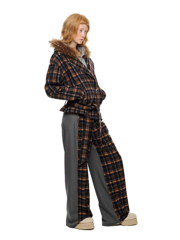 Plaid Tweed Biker Suit [S0000010641]