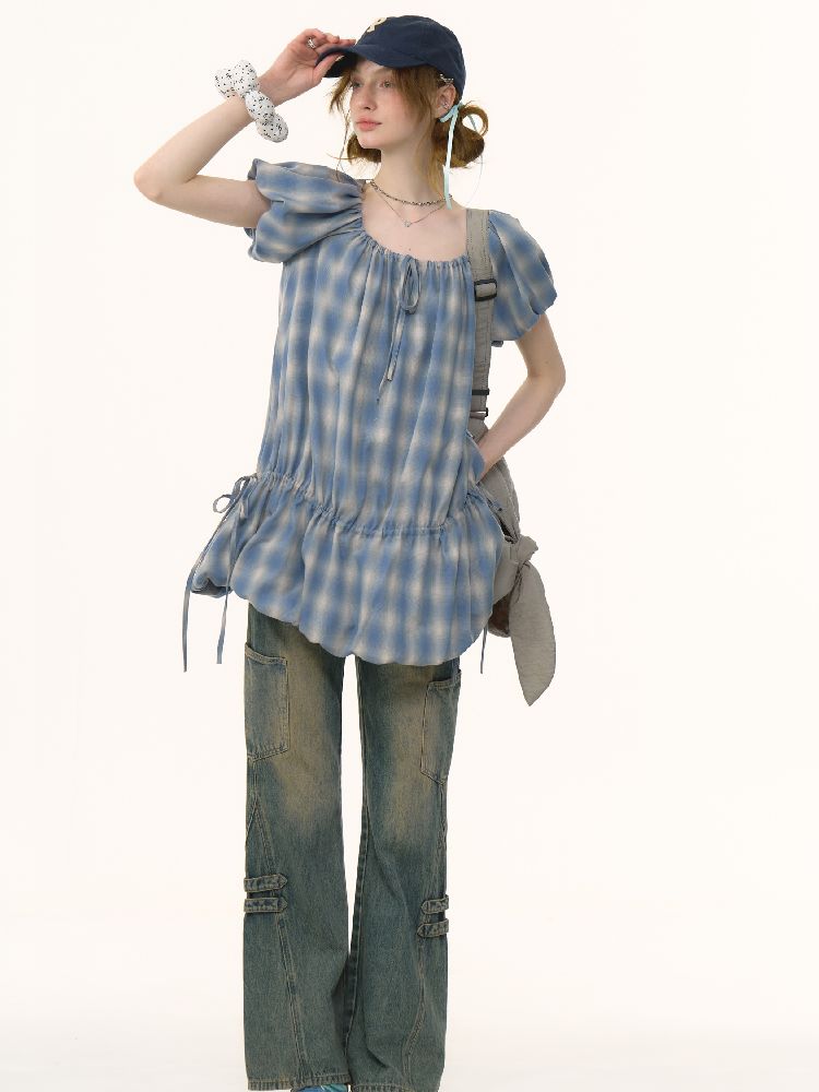 Bubble Short Sleeve Dress【s0000012222】