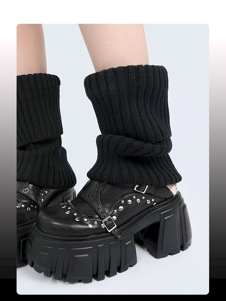 Red plaid thick bottom shoes【s0000013360】