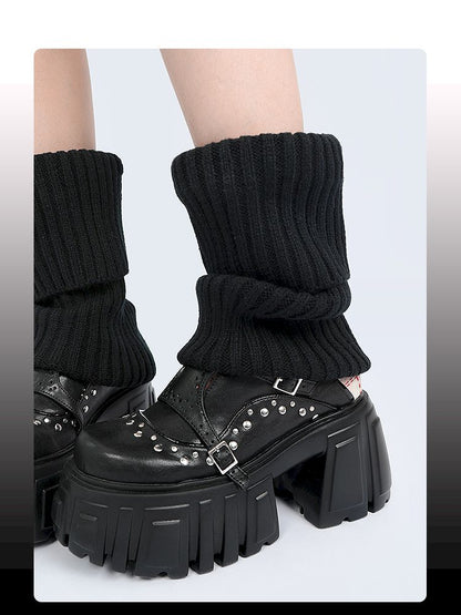 Red plaid thick bottom shoes【s0000013360】