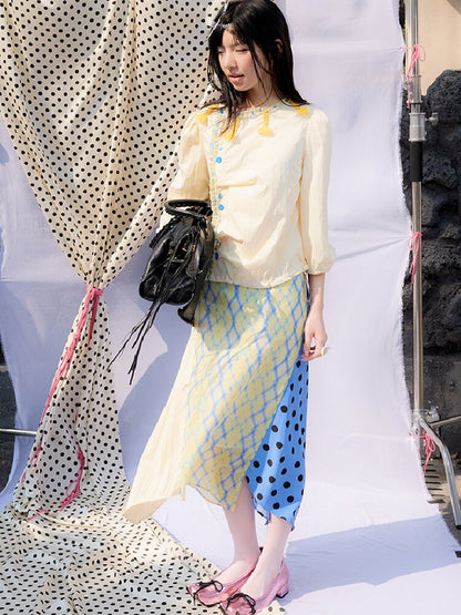 Twist Braid Patchwork Skirt Set【s0000015851】