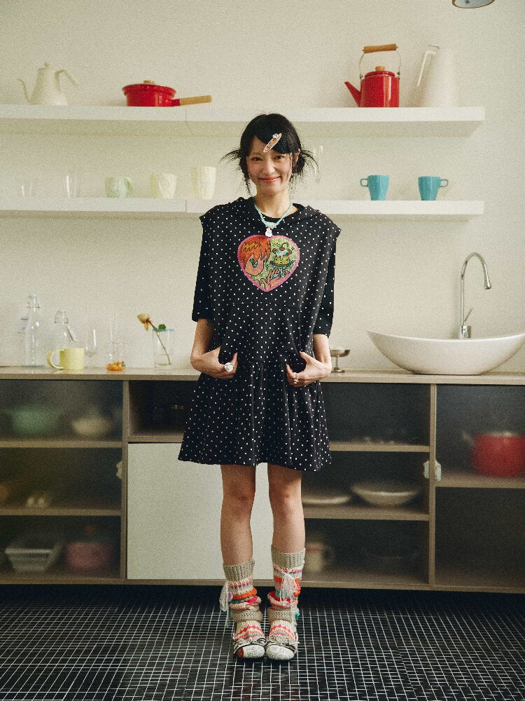 Bird's Bird Observation Pudding Sweatshirt Dress【s0000018692】