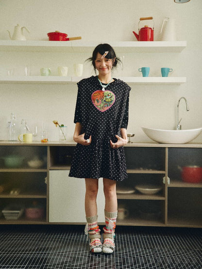 Bird's Bird Observation Pudding Sweatshirt Dress【s0000018692】