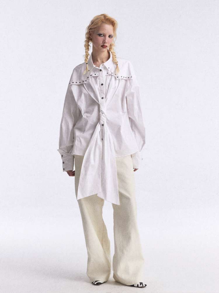 Playful Strap Rivet Cargo Shirt【s0000015388】
