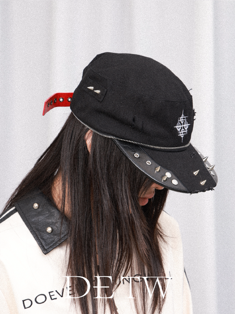 Embroidered Metal Rivet Flat Baseball Cap【s0000019115】