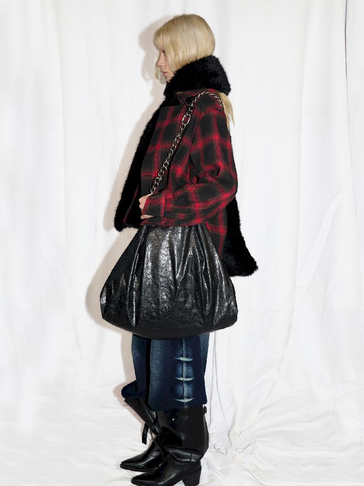 REVERSIBLE SCARF + RED PLAID SHIRT [S0000010950]