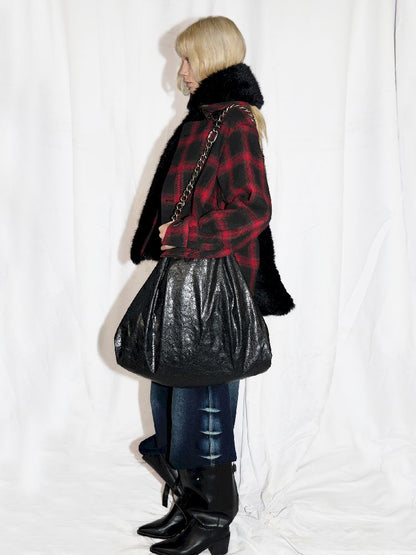 REVERSIBLE SCARF + RED PLAID SHIRT [S0000010950]