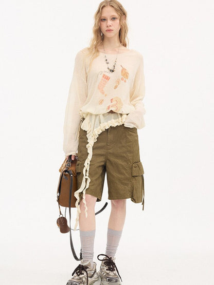 Fungus Edge Diagonal Hem Sweater【s0000015896】