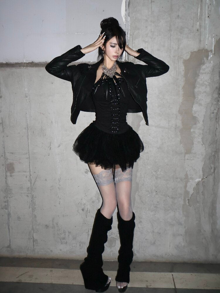 Handmade Waxed Punk Jacket【s0000019008】