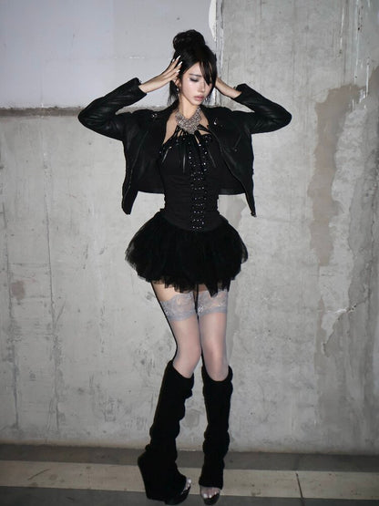 Handmade Waxed Punk Jacket【s0000019008】