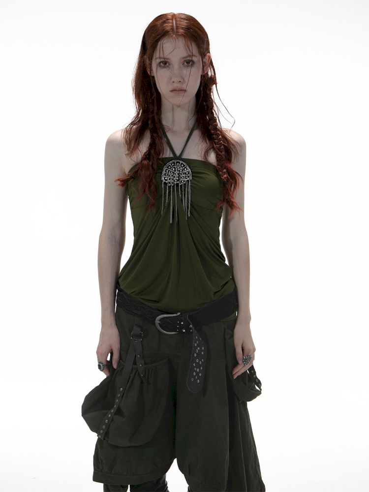 Strapless halter neck two-way vest【s0000012703】