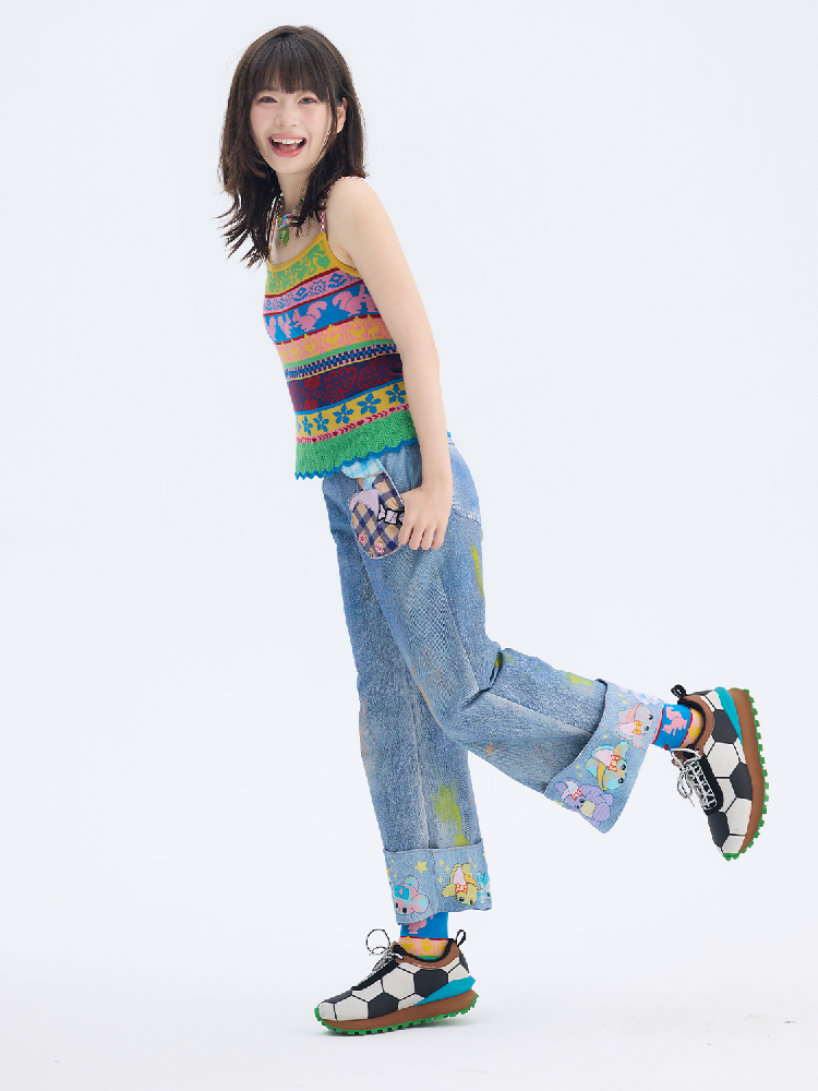 Fair Isle Knitted Suspender Dress【s0000017692】