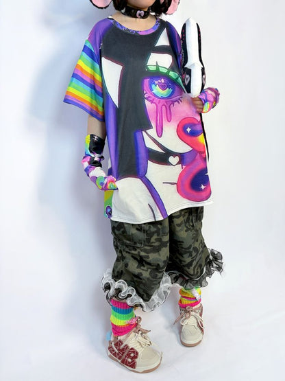 Cartoon Print Short Sleeve Tee【s0000013734】