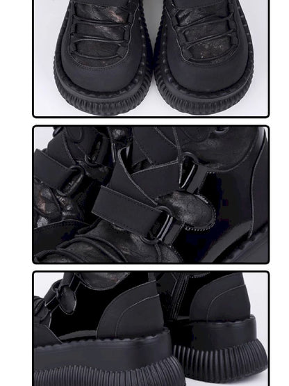 Retro Light Punk Thick Bottom Short Boots【s0000011702】