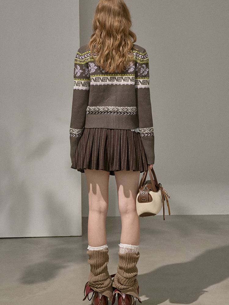 Button-Up Knit Cardigan Jacket【s0000014393】