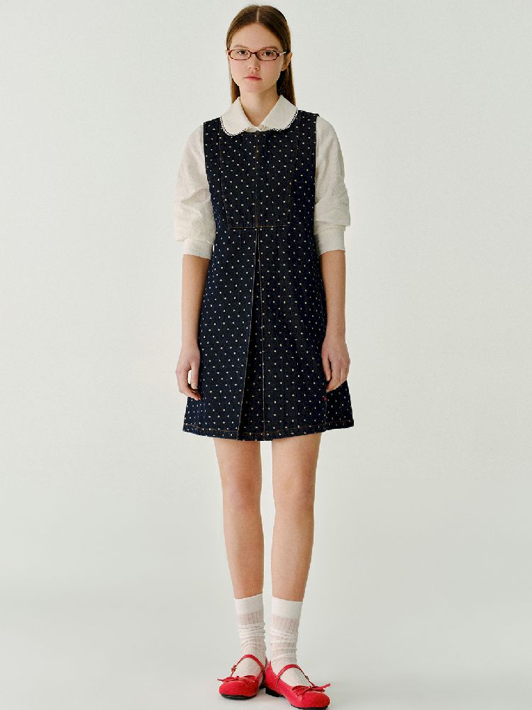 Polka Dot Sleeveless Dress【s0000011964】