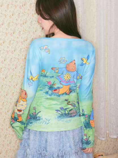 Diamond Letter Stretch Base Shirt【s0000014499】