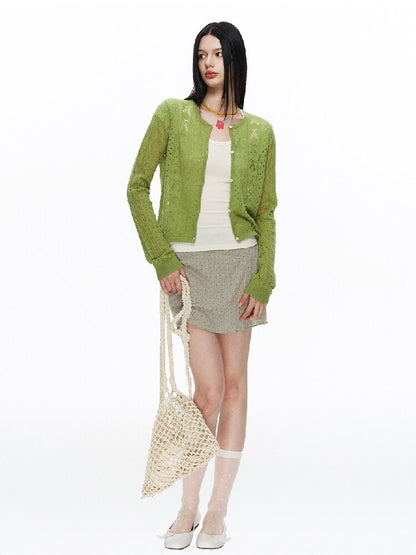 Openwork Cherry Blossom Cardigan【s0000015877】