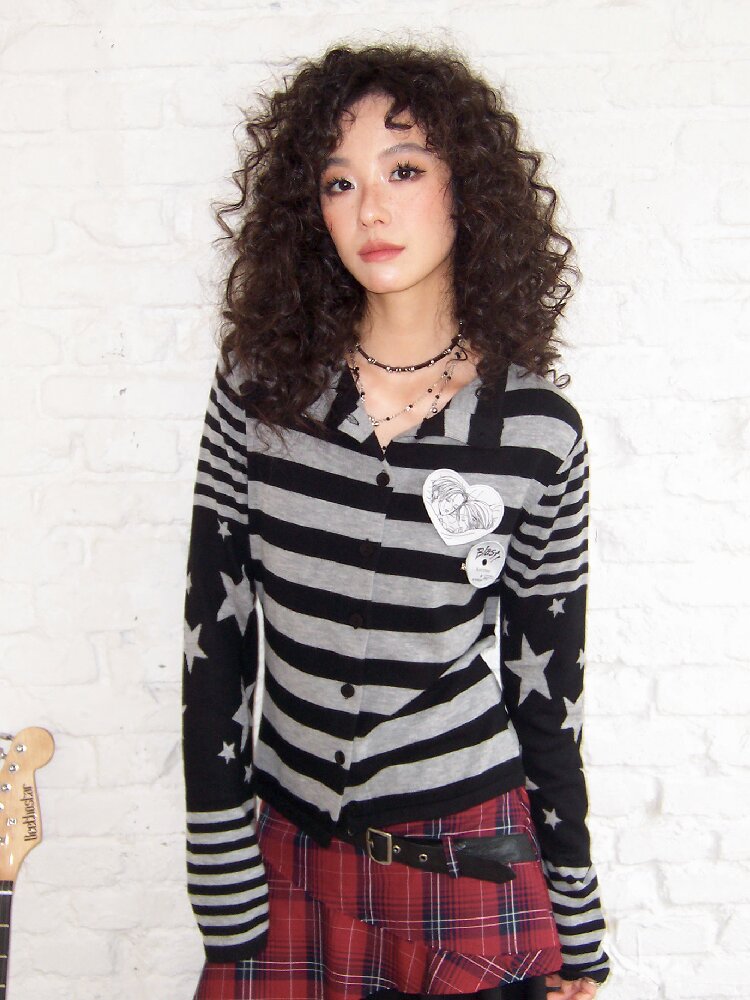 Classic Cut Star Knit Cardigan【s0000017900】
