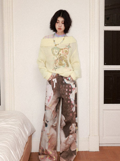 Geometric Print Skin Long Sleeve Tee【s0000015458】
