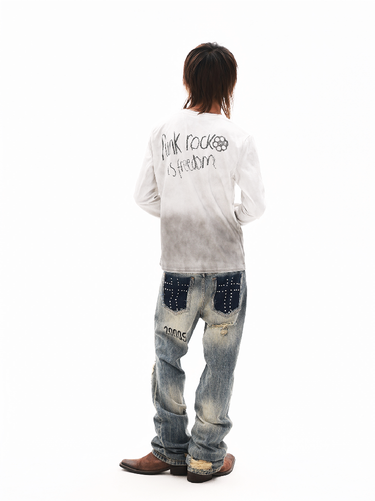 Dark Double Gun Long Sleeve T-Shirt【s0000018325】