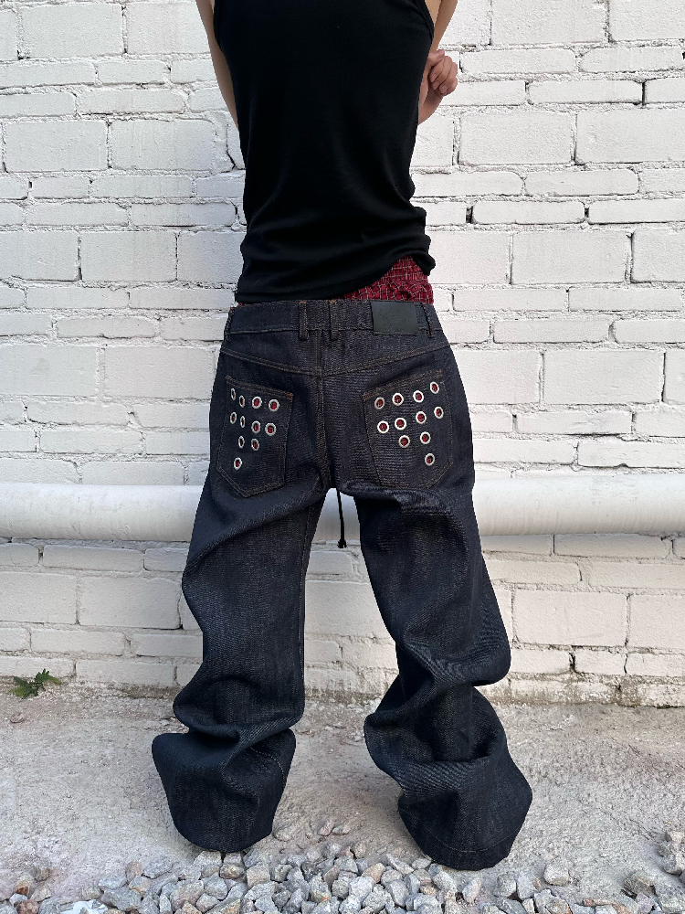 Laser Lamp Ball Double Waist Jeans【s0000016976】