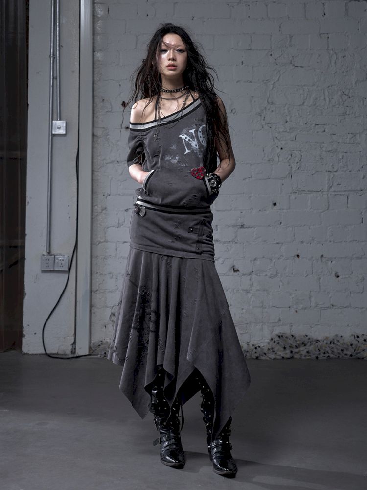 Hoodie sleeveless bodycon dress【s0000012785】