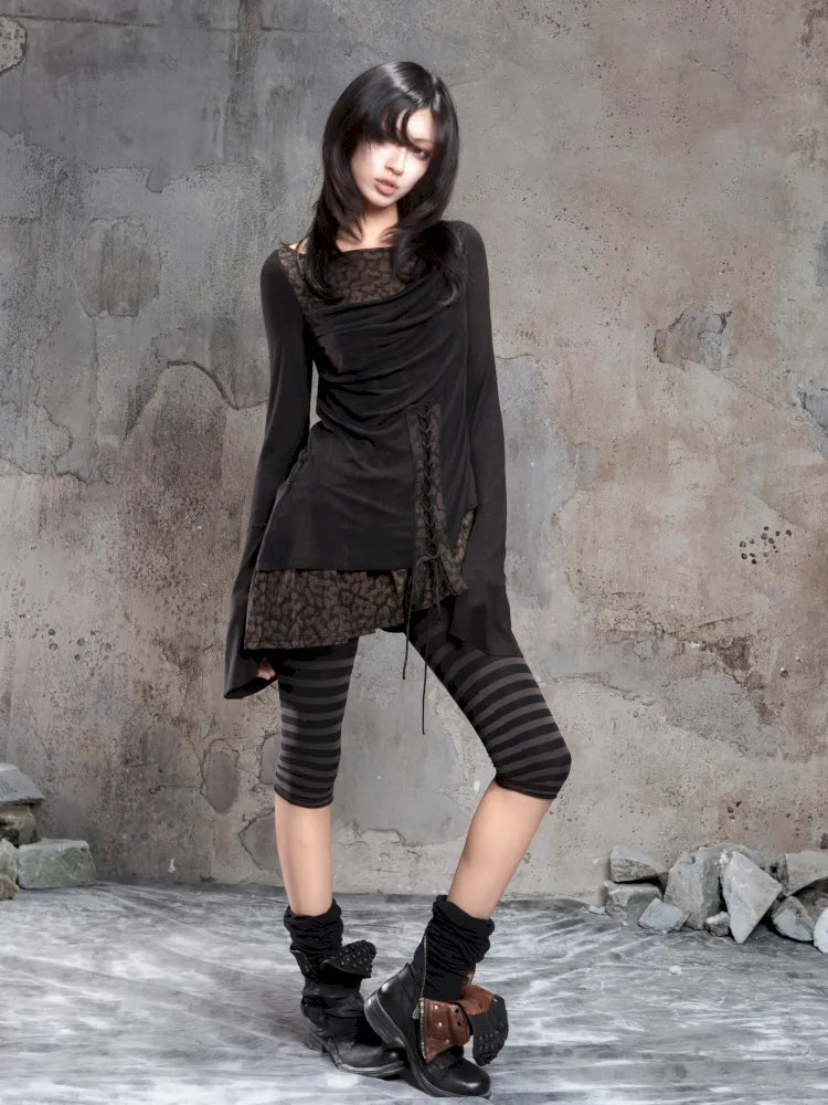 Fake Two-Piece Crew Neck Knit Blouse【s0000014129】