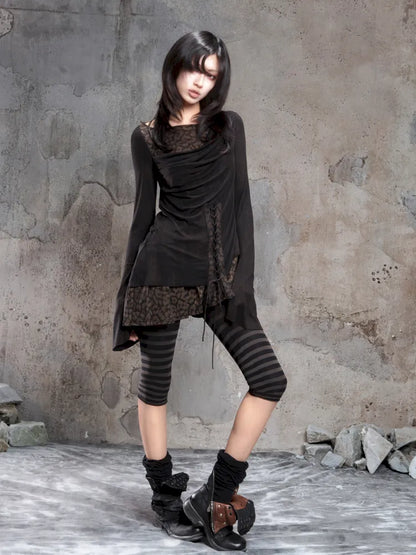 Fake Two-Piece Crew Neck Knit Blouse【s0000014129】