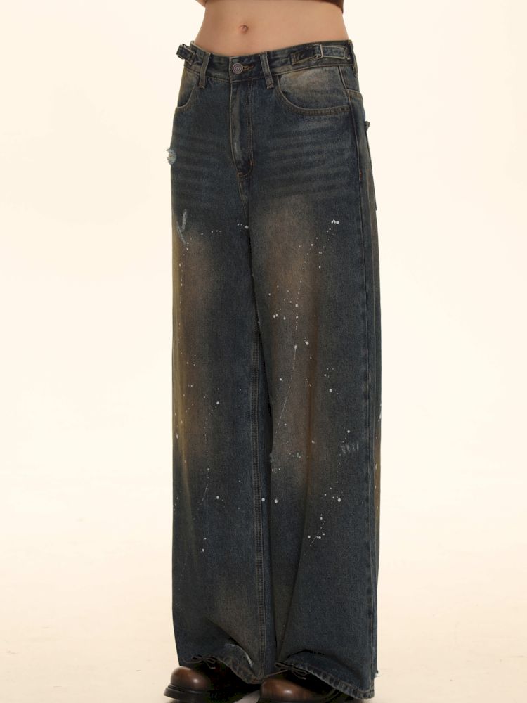 Splash Ink Flip Dot Casual Long Pants【s0000006006】