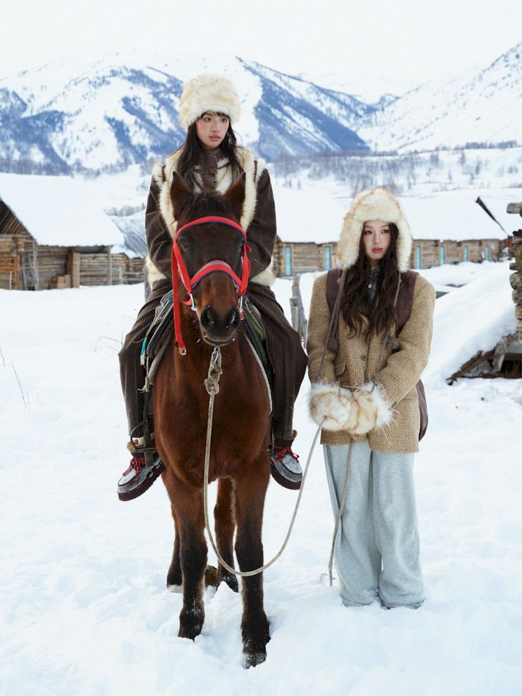 Knitted plush gloves 【s0000006016】