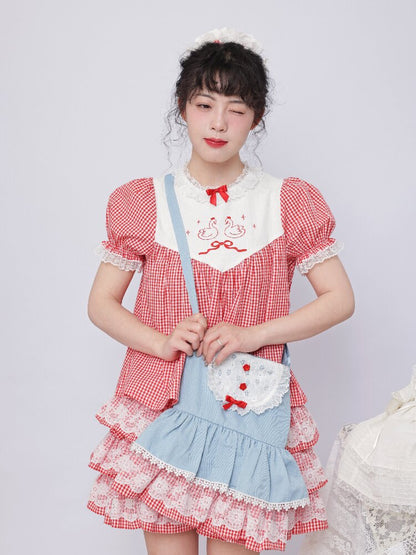 Vintage Lace Swan Dress Set【s0000017486】