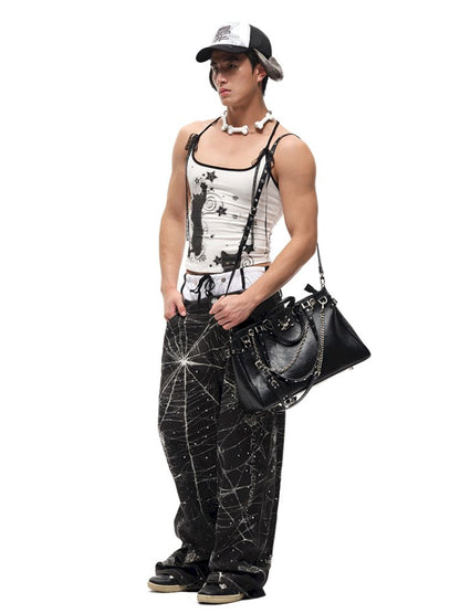 Black Cat Print Camisole【s0000012585】