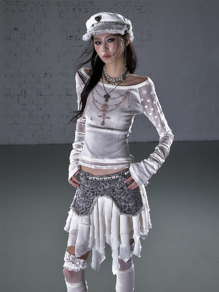 Baroque Wings Embroidered Slim Shirt【s0000015939】