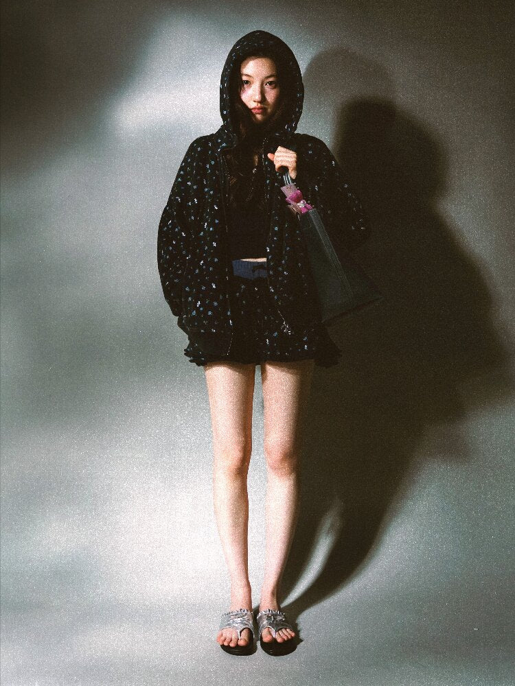 Hand Painted Floral Hoodie Set【s0000017921】