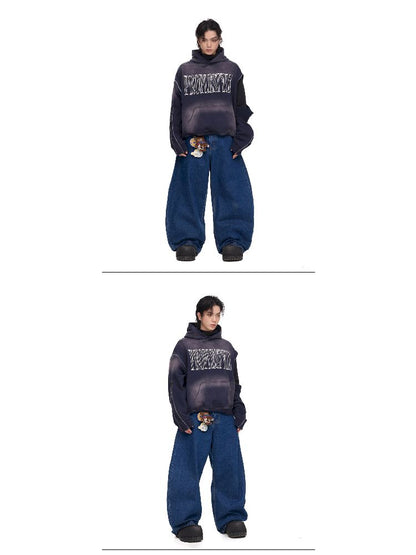 Aged Machete Wide Leg Jeans【s0000011699】